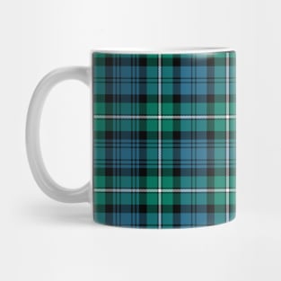 Clan Forbes Ancient Tartan | Green and Blue Scottish Plaid Mug